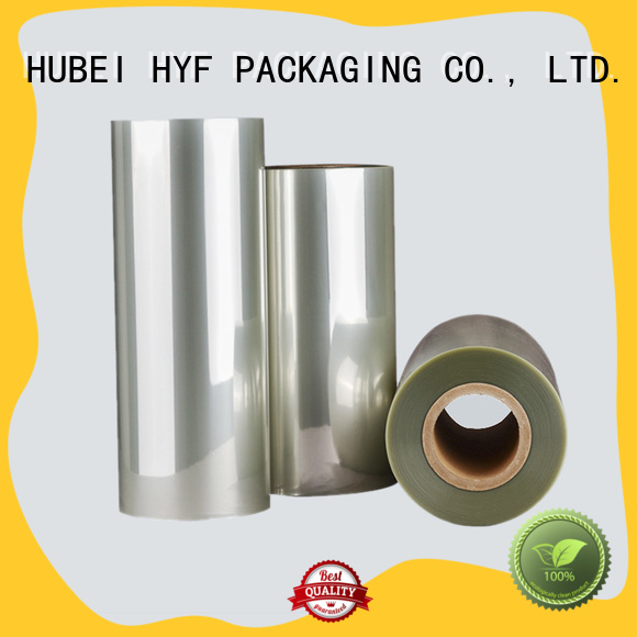 HYF clear petg heat shrink film factory for juice